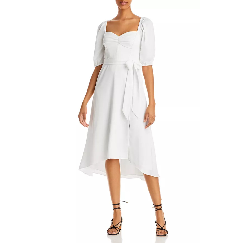 Aqua High/Low A-Line Dress White Size 0 2783